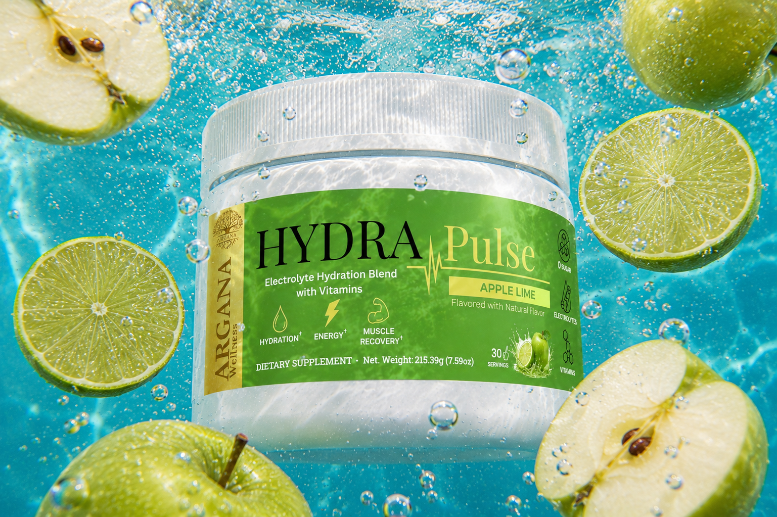 Hydra Pulse - Electrolyte Hydration Blend - Apple Lime